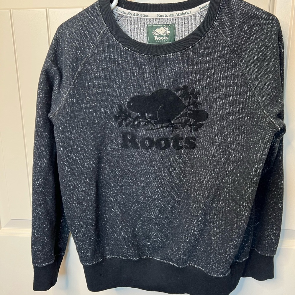 Roots tracksuit size small in black salt and pepper